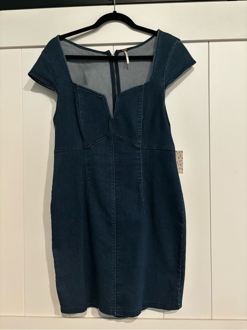 Free People Indigo Sweetheart Denim Mini Dress